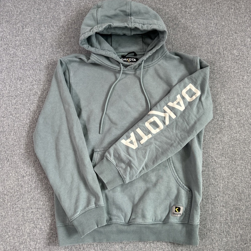Dakota WorkPro Series Heavyweight Hoodie Hidden Zip Pocket‎ Blue/Green Medium